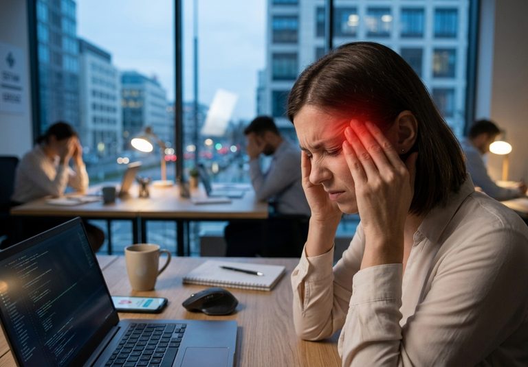 Napięciowe bóle i zawroty głowy, migreny